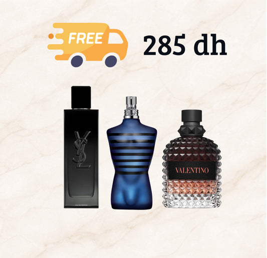Pack YSL Myslf Edp 10 mL + Jpg Ultramale 10 mL + Valentino Born In Roma 10 mL