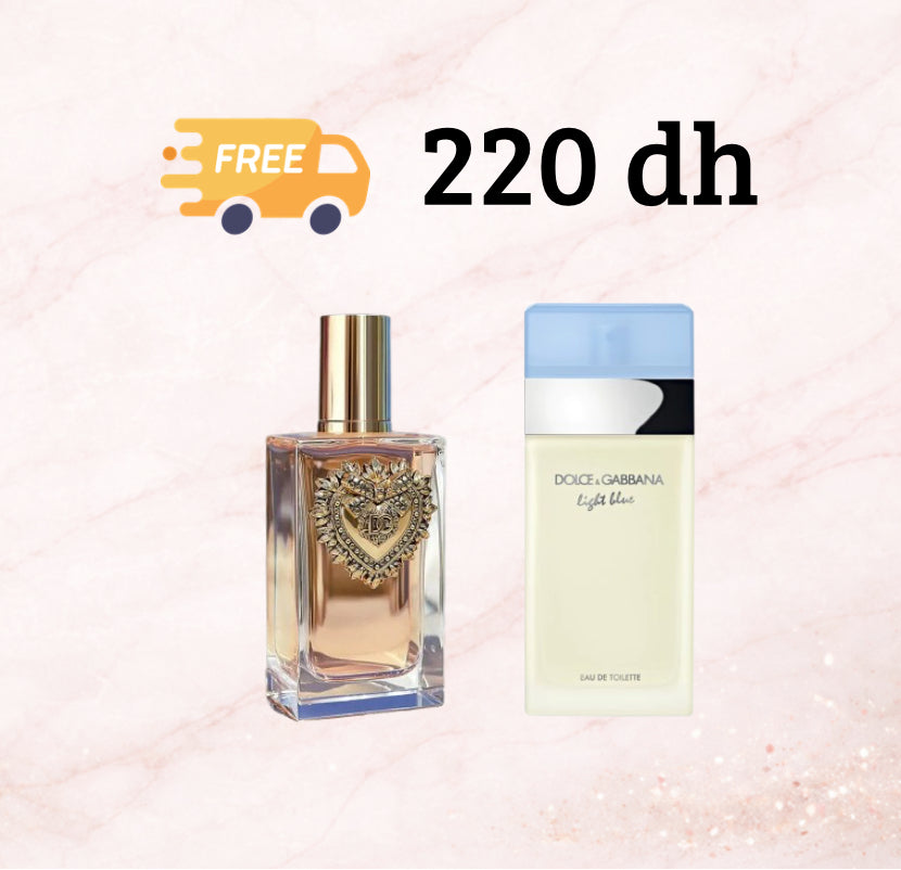 Pack Dolce Gabbana Light  Blue 10 mL + Dolce Gabbana Devotion 10 mL